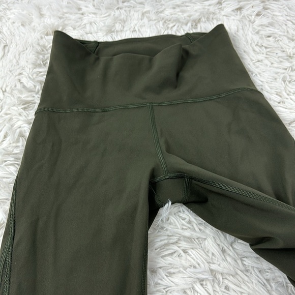 🔥$SALE$🔥 Lululemon Train Times Crop 17" Dark Olive - Picture 2 of 5